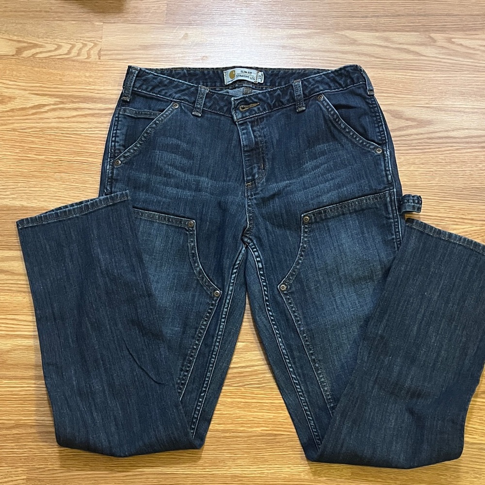 Carhartt Women's Dark Blue Straight Leg Jeans